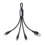 Presente promocional 3 em 1 cabo de carregamento USB universal tecido de nylon 2a trançado 3 em 1 cabo de chaveiro USB