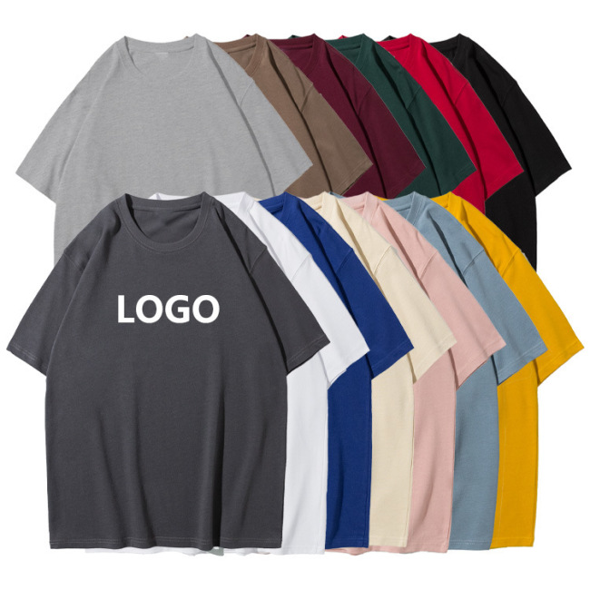 Camisetas de hombre de gran tamaño impresas personalizadas, camiseta suave de mezcla de 60 algodón y 40 poliéster