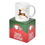Taza de café promocional de 11 onzas, venta al por mayor, tazas de cerámica personalizadas en blanco blancas de Navidad, taza de cerámica