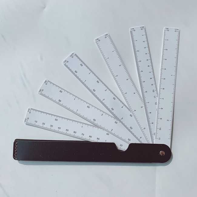 Regla de escala de ventilador de arquitecto de ingeniero digital de dibujo plegable de plástico personalizado