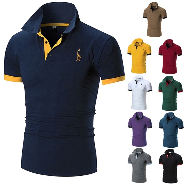 Polos de uniforme de color sólido de poliéster de diseño de venta caliente, polo de golf para hombre con logotipo personalizado