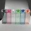 17 onças sem BPA 500 ml 1000 ml plástico transparente rosa transparente colorido caixa de leite acrílico garrafa de água em forma de caixa