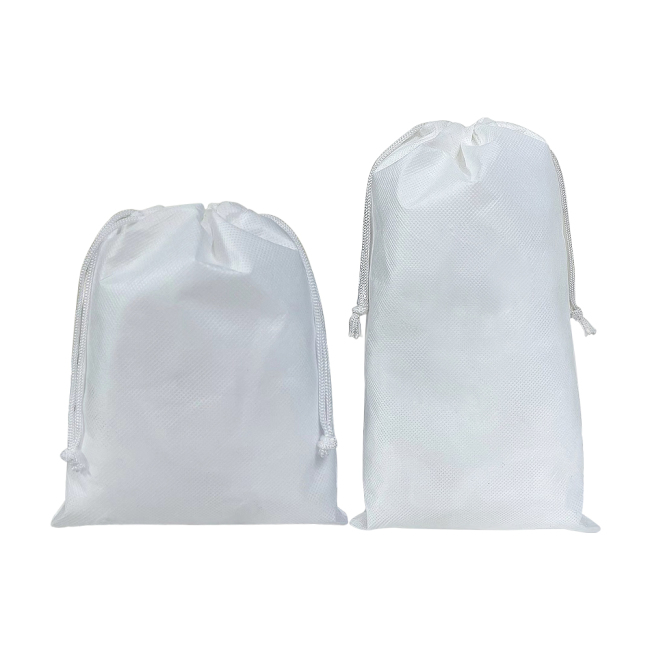 Bolsa Kingsub com cordão sublimada por atacado Logo em branco sublimação branca não tecida Bolsa com cordão