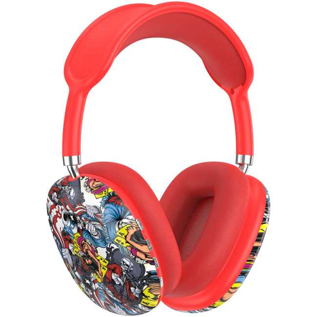 P9 pro max fones de ouvido sem fio com microfone pintura presente natal fone sobre orelha estéreo alta fidelidade baixo