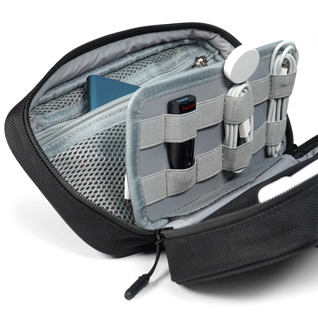 Электронный органайзер, двухслойный универсальный кабельный органайзер, сумка для шнура, водонепроницаемый дорожный чехол для электронных аксессуаров