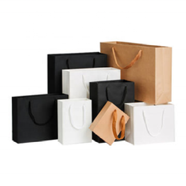 Tempo de entrega curto personalizado Impressão personalizada de saco de papel de compras de cartão de luxo durável