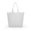 Promóciós White Beach bevásárlótáskák egyedi nyomtatott logóval, zsebcipzáras pamutvászon táskák nőknek