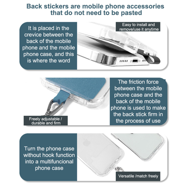 Alça de pescoço para telefone tiracolo e cordão de pulso porta-chaves universal para capa de telefone âncora para todos os smartphones