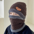Kid Brown set:hat + scarf