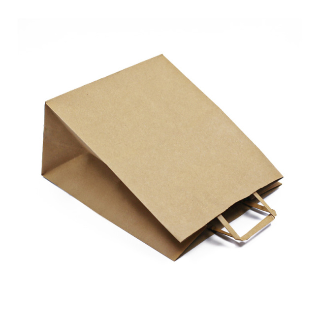Olcsó barna vagy fehér papír bevásárlótáska / papír bevásárlótáska / tartós nátronpapír zacskó, egyedi méret és nyomtatott logó elfogadása