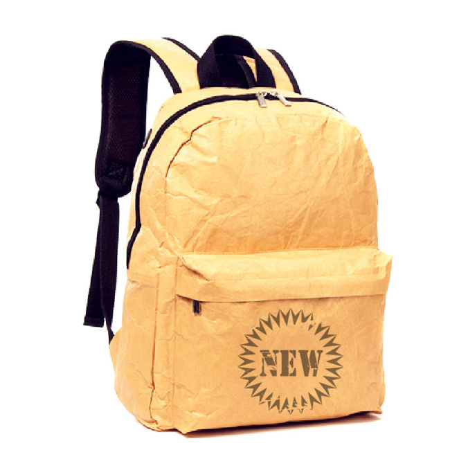 Сверхлегкий рюкзак из крафт-бумаги коричневого цвета, школьный рюкзак Tyvek для студентов, школьников, повседневного использования