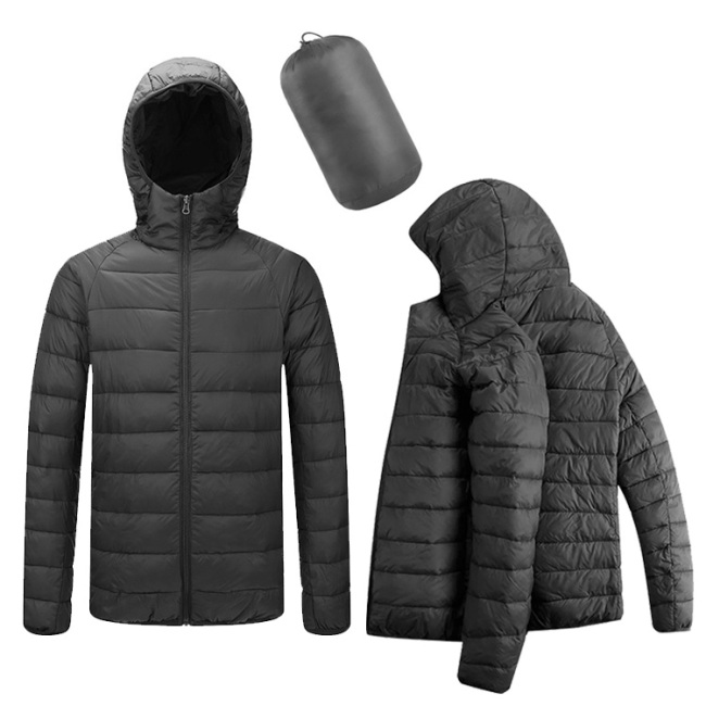 Edredón de burbujas resistente al invierno empacable ligero con capucha Puffer Oem Jacket Custom Puffer Jacket Puffer Jacket Men