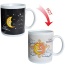 Tazas mágicas de porcelana personalizadas Regalos del Día del Padre Logotipo de impresión pareja Tazas de cerámica Cambio de color Taza de café
