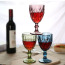 Hot Selling boho blue Champagne wine glass goblets cups vintage pink goblets becher