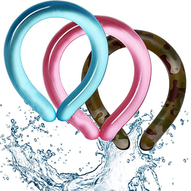 Tubular ice collar  and cooling neck rings for relief in summer.