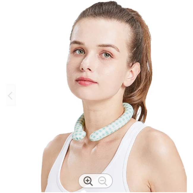 Tubular ice collar  and cooling neck rings for relief in summer.