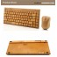 2.4Ghz Handcrafted Natural Bamboo Wooden Wireless USB Keyboard and Mouse Combo for Gift Set