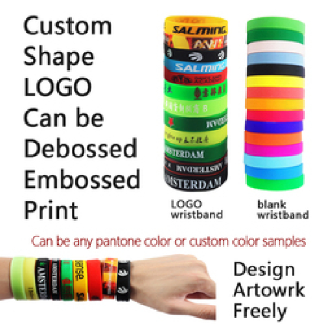 Wholesale Custom Your Own Rubber bracelet Wristband with Promotional events advertising gifts silicone Wrist Band