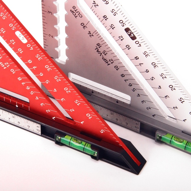 Layout Tool Carpenter Square Multi-Angle Measurement High Precision Triangle Ruler with Bubble Level