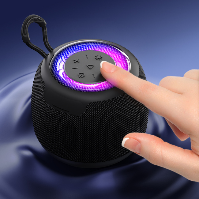 Mini Wireless Bluetooth Speaker Rechargeable With Rgb Led Lighting Powered By Battery