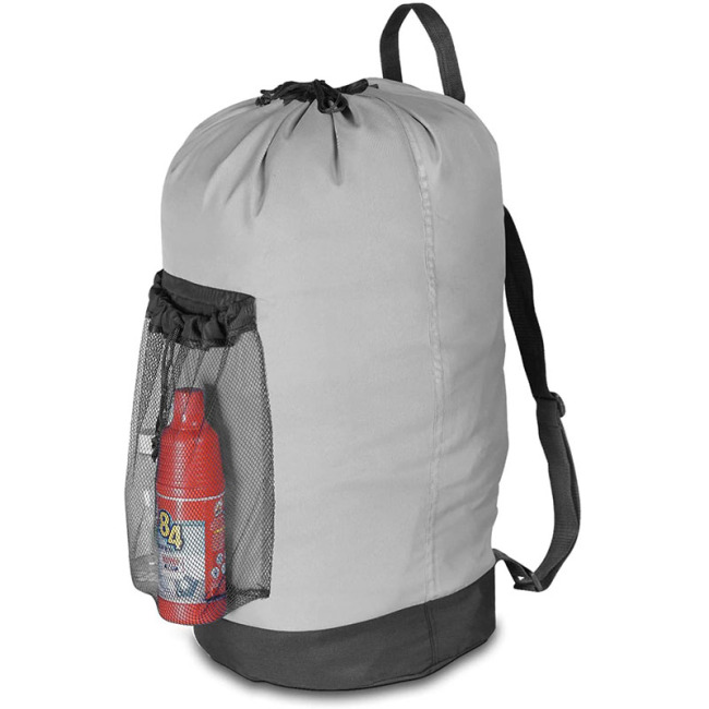 Durable Nylon Backpack Clothes Hamper Bag with Drawstring Closure Backpack Laundry Bag for College Travel