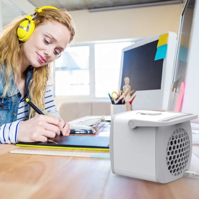 Enfriador de aire Manera rápida y fácil de enfriar Mini enfriador de aire con USB para aire acondicionado de escritorio de oficina en casa