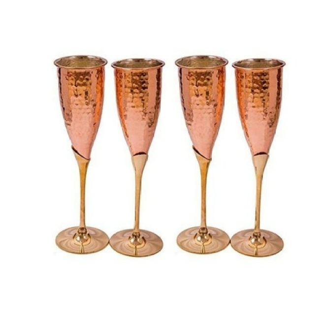 500ml Drink Goblet Party Barware Glass Stainless Steel Goblet Red Wine Glasses Copper Goblet Glass Wholesale