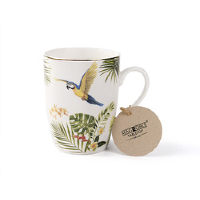 Популярная распродажа керамическая красочная кофейная кружка с фламинго чайная кружка с птицей