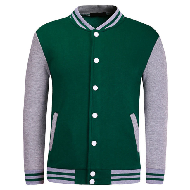 Chaqueta de béisbol de lana de algodón personalizada para hombres al por mayor en blanco sin chaqueta universitaria con capucha