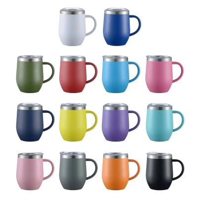 350ml 12oz Eco-friendly Double Walled Stainless Steel Travel Coffee Mug Vacuum Insulated Reusable Coffee Tumbler Cup