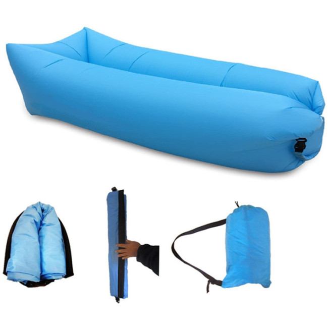Sofá de ar Laybag Reclinável Sofá inflável Espreguiçadeira Camping Colchão de ar Sofá de praia Saco de dormir preguiçoso