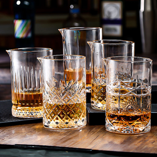700ml Bar Glassware Barware glass cocktail Mixing Glass Cocktail inox Mixing Glass With Thick Bottom for Bar