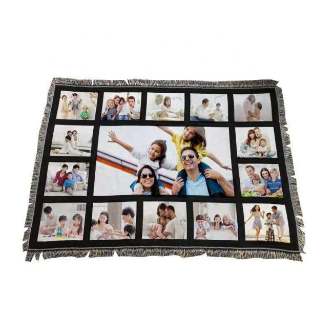 Stock sublimation blank photo panel blanket heart moon shape for Christmas Valentine Children s day Party Wedding Souvenir Gift