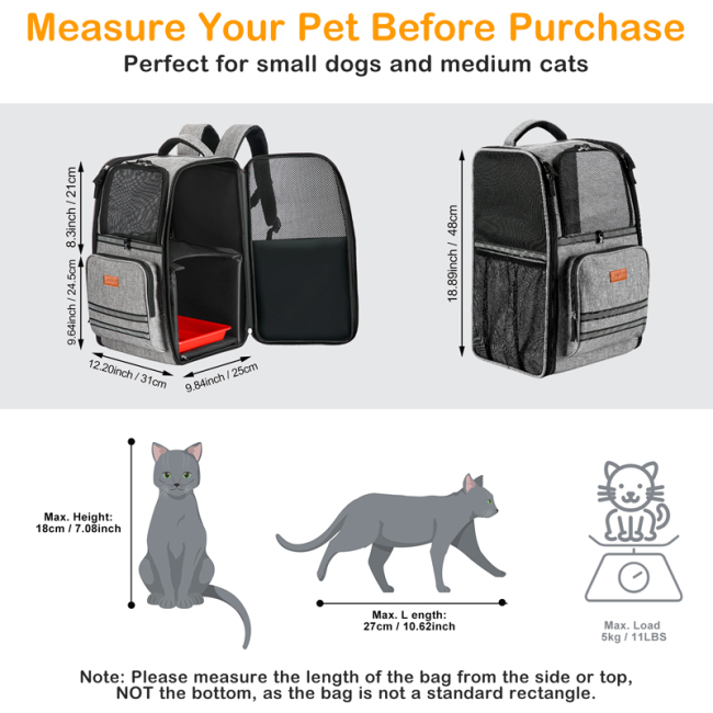 Портативная двухслойная складная сумка для собак на открытом воздухе, дышащий рюкзак-переноска для кошек, складной рюкзак для домашних животных