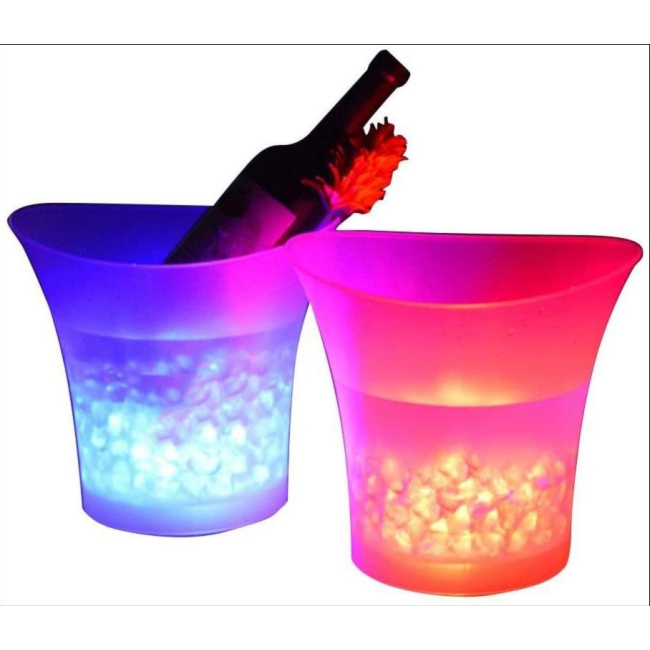 Logo personalizado balde de gelo champanhe fácil de limpar piscando balde de gelo portátil aplicação wight baldes de gelo para casamento