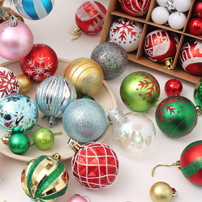 Sublimação colorida barata decoração de natal enfeites de natal bola e pingente de transferência térmica para festa