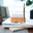 Caja de madera maciza para tarjetas de visita, caja de almacenamiento para tarjetas de visita de escritorio de oficina, regalos de empresa