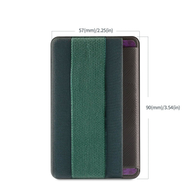 Phone Grip Credit Card Holder with Flap Secure Stick-On Wallet as Phone Finger Strap Adhesive ID Card Case for iPhone Case