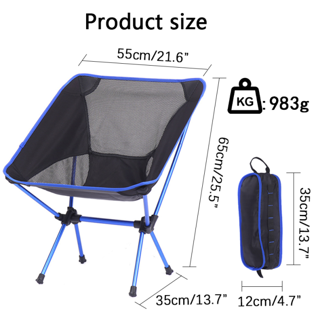 Cadeira dobrável grande superdimensionada da lua Cadeira dobrável para acampamento Cadeira de alumínio ao ar livre