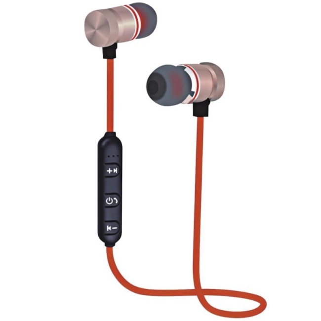Auriculares inalámbricos magnéticos de Metal M5, auriculares Bluetooth estéreo deportivos impermeables, auriculares intrauditivos inalámbricos con micrófono