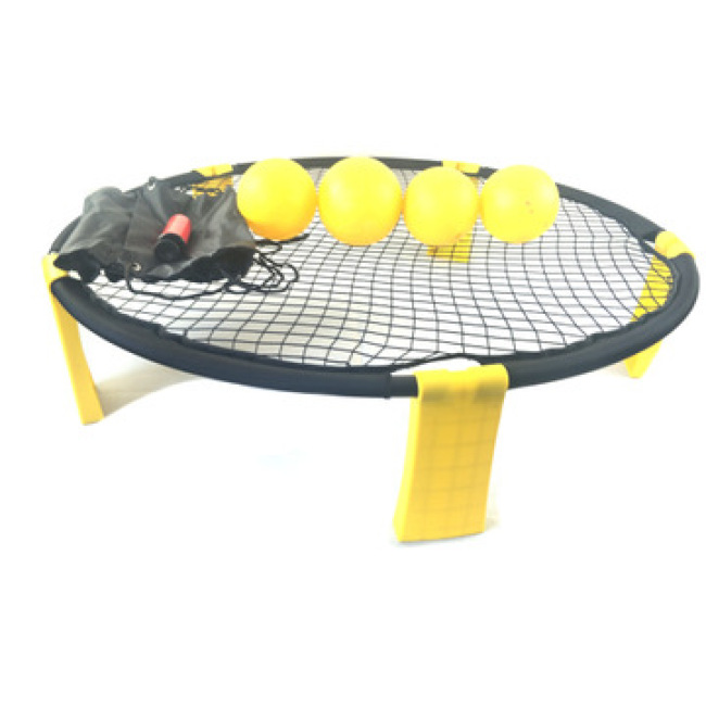 Testreszabott logós strandlabda Udvari sportdobó játék Spyderball Roundnet Smash Ball kültéri Spikeball szett 3 strandlabda hálóval