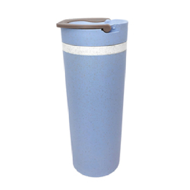 DRS Portable Wheat Straw Travel Sport Vacuum GYM Cup Botella de agua de plástico 450ml