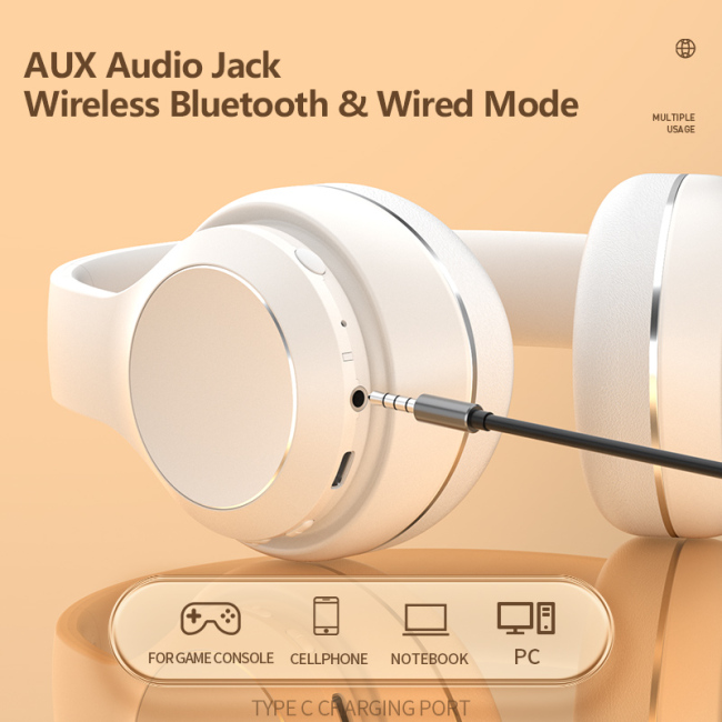 Fone de ouvido viva-voz sem fio Fones de ouvido Audifonos Bluetooth V5.3
