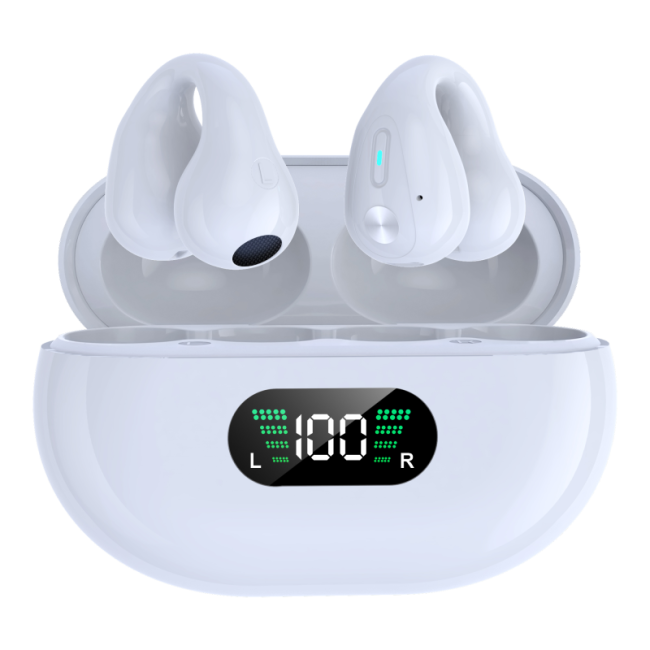 Bt V5.3 Fones de ouvido de condução óssea Q80 Fones de ouvido para jogos Clip-on Brinco Fone de ouvido sem fio