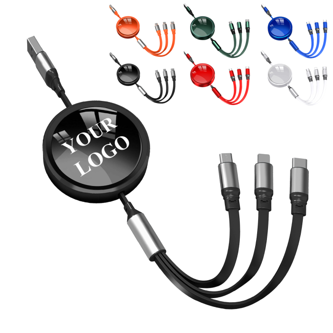 3 In 1 Micro Multi Usb Cable Type-c Custom Phone Charging Power Cable Type C With Logo