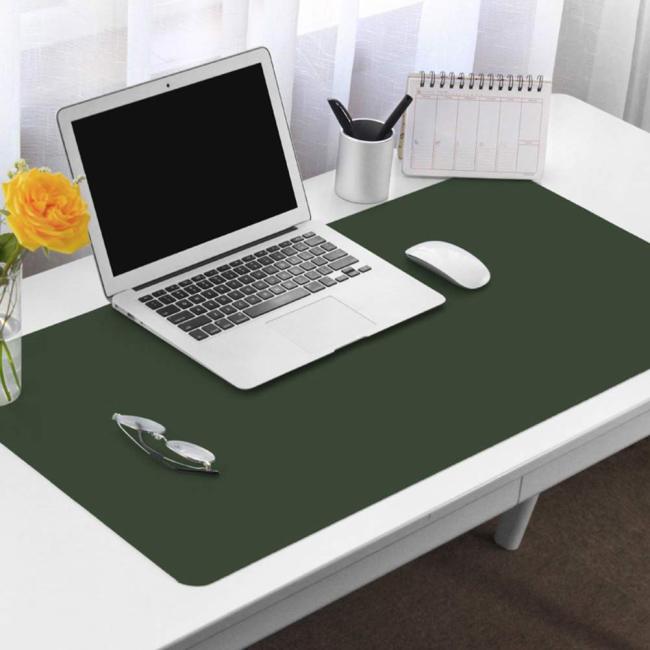 Tapete de mesa de couro sintético com logotipo personalizado, suave, à prova d'água, tapete de mesa para computador, mouse pad para jogos