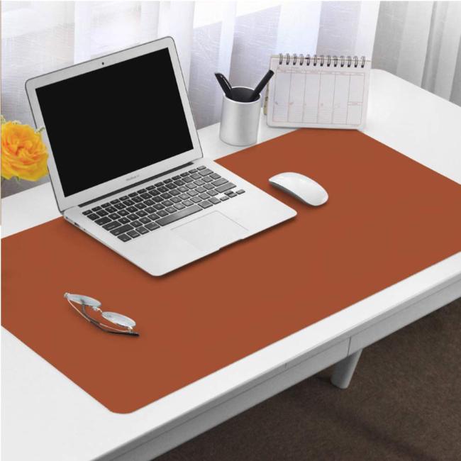 Custom LOGO Faux Leather Smooth Waterproof Leather Table Mat Computer Desk Mat Desk Mat Mouse Game Pad