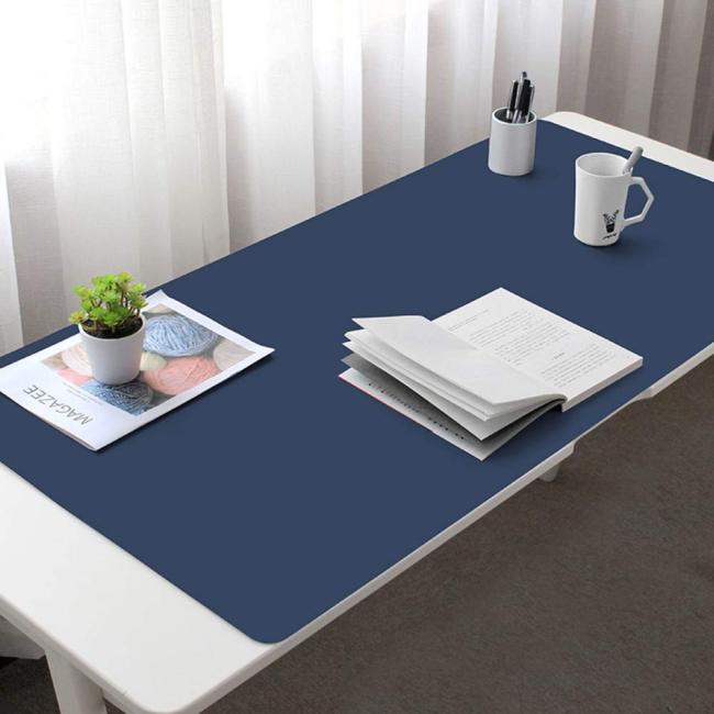 Tapete de mesa de couro sintético com logotipo personalizado, suave, à prova d'água, tapete de mesa para computador, mouse pad para jogos
