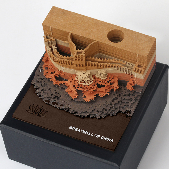The Great Wall 3D Laser Cut Memo Pad