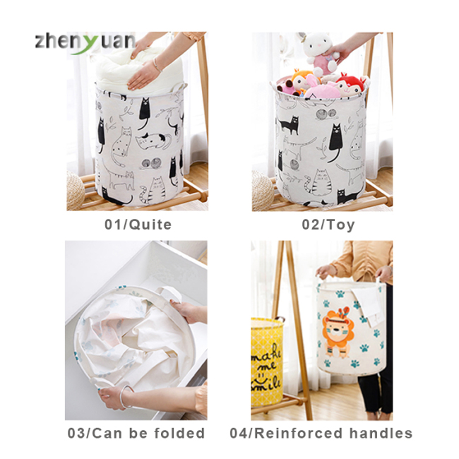 Custom folding laundry hamper other storage basket organizer waterproof collapsible canvas laundry basket